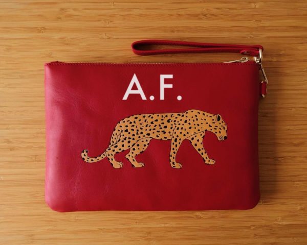 Red Leopard Clutch Bag 1